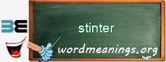 WordMeaning blackboard for stinter